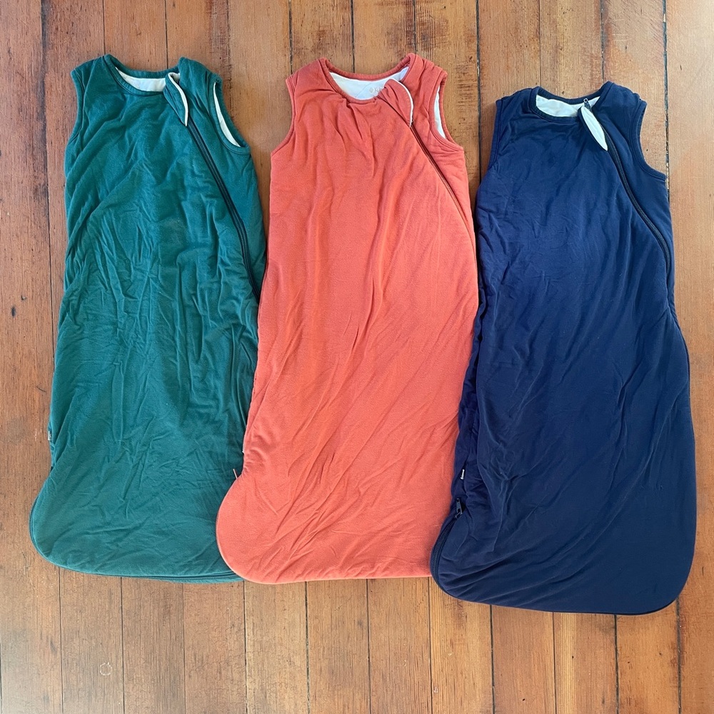 Kyte BABY Sleep Sacks - Forest Green, Rust Orange, Midnight Blue